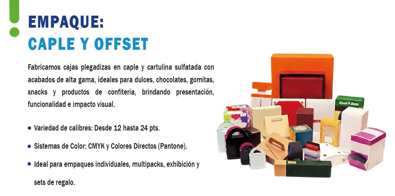 Empaque caple y offset